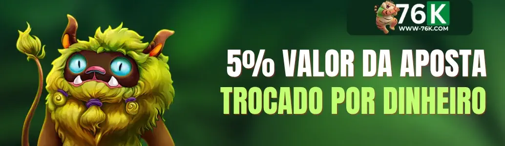 Banner com atualizações de promoções e novidades do 76K cassino